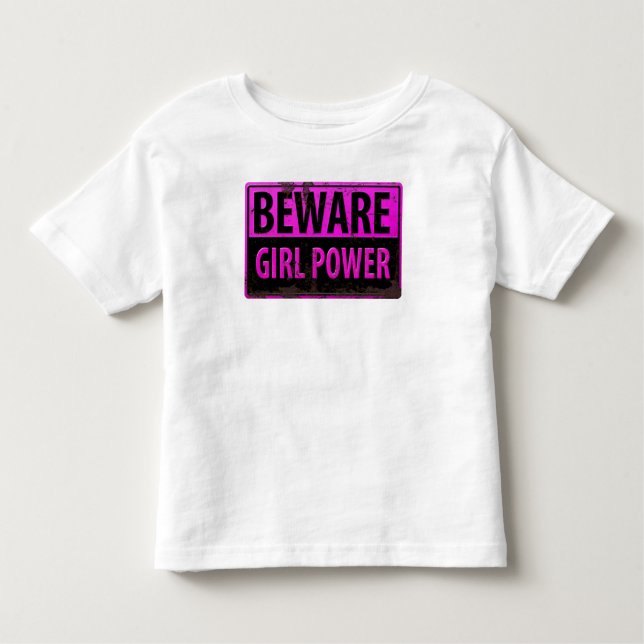 Camiseta CUIDADO Poder Feminino - Sinal de Perigo Metal Pre (Frente)