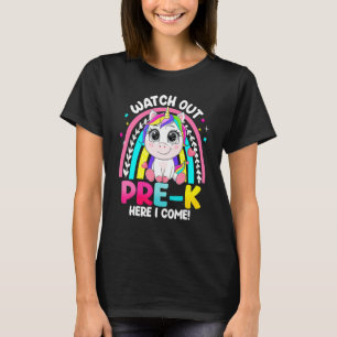 Camiseta Cuidado, Pré K, Eu Vim Filhos De Unicórnio Bonitos