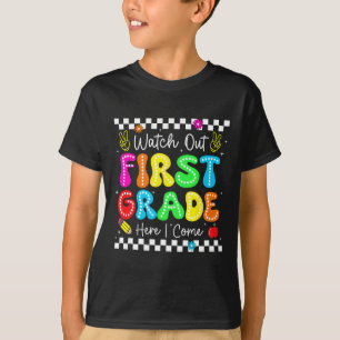 Camiseta Cuidado Primeiro Ano Aqui Vou De Volta à Escola B