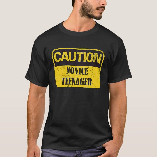 Camiseta Cuidado! Principiante Adolescente 13 Birthday (Frente)