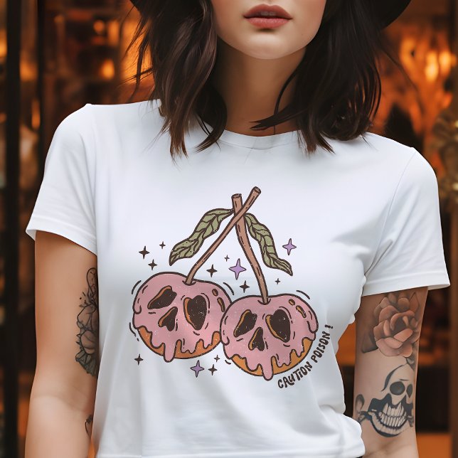 Camiseta Cuidado Veneno! Retro Halloween (Criador carregado)
