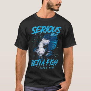 Camiseta Cuidador de Peixes Betta Sério Desde 1980