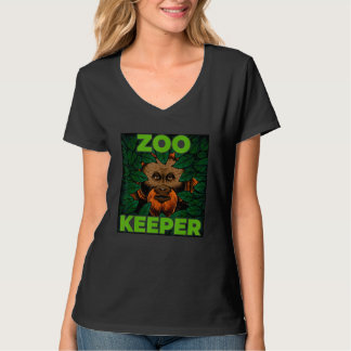 Camiseta Cuidador de Zoológico Macaco da Selva Engraçado Am