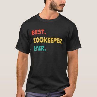 Camiseta Cuidador de Zoológico Retro Melhor Cuidador de Zoo