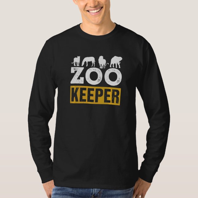 Camiseta Cuidador de Zoológico Trabalho de Cuidador de Zool (Frente)