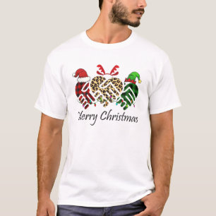 Camiseta Cuidador Feliz Natal Cardíaco Papais noeis H