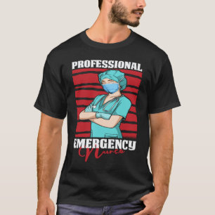 Camiseta Cuidador Profissional de Enfermagem Emergência Hos