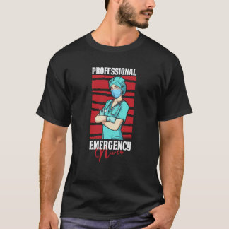 Camiseta Cuidador Profissional de Enfermagem Emergência Hos