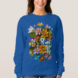 Camiseta Cuidados Sangrentos - Homenagem Floral às Enfermei