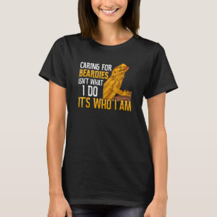 Camiseta Cuidando de Dragão Barbudo Réptil Lagarto de Estim