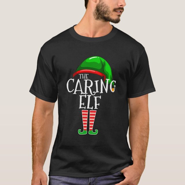 Camiseta Cuidando do Elf Group Correspondendo ao presente d (Frente)