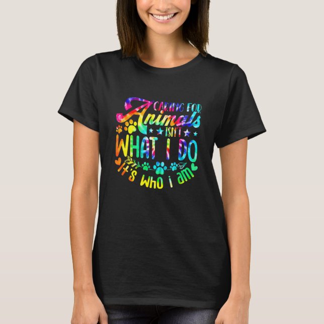 Camiseta Cuidar De Animais É O Que Eu Adotei Cão Gato W (Frente)