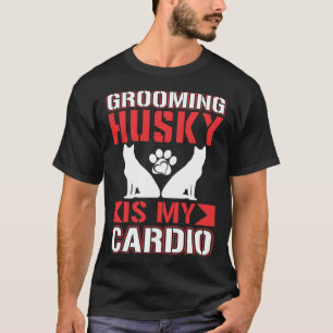 Camiseta Cuidar de Husky é meu treino de cardio  Husky