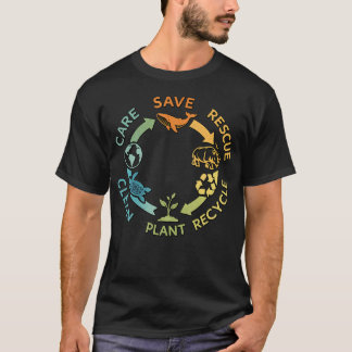 Camiseta Cuide da Terra Salve Recicle Cuidar das Plantas