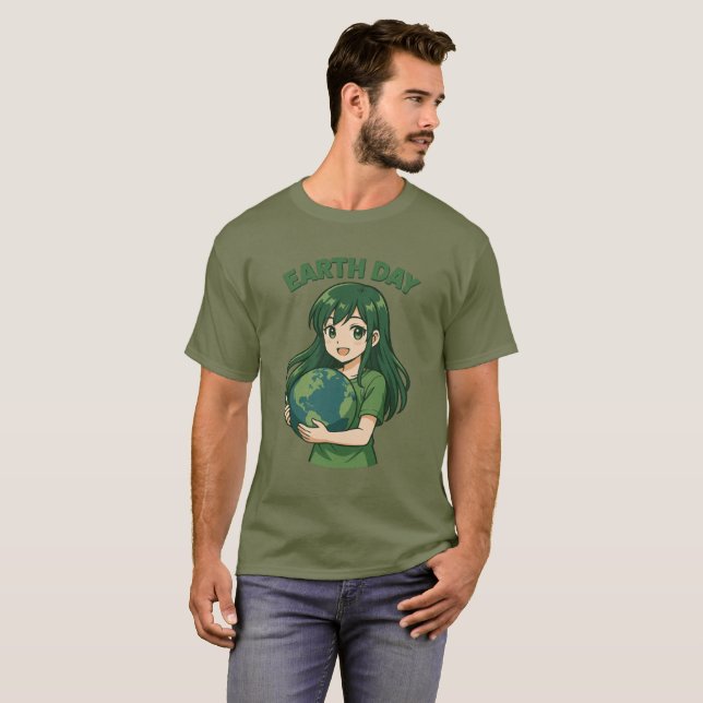 Camiseta Cuide do Dia da Mãe Terra (Frente Completa)
