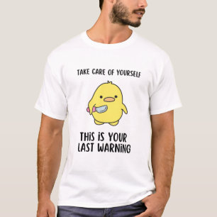 Camiseta Cuide-se de pato zangado e engraçado