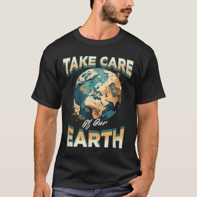Camiseta Cuidem Da Nossa Proteção Ambiental Da Terra (Frente)