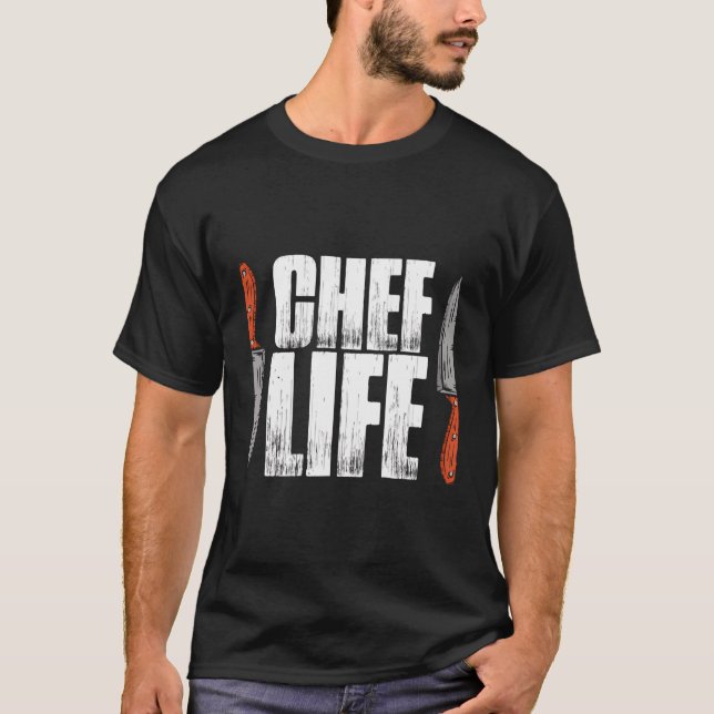 Camiseta Cuisine De Arte Culinária Do Chef Cozinhar De Vida (Frente)