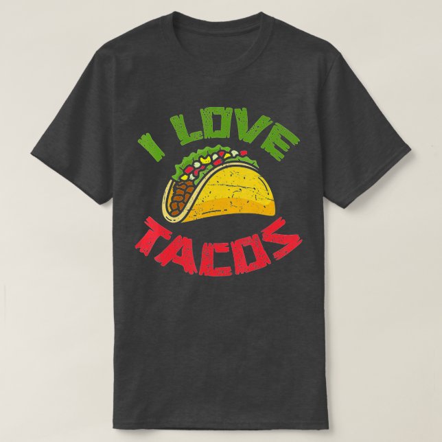 Camiseta Cuisine Mexicana Eu Adoro Tacos Foodie México Taco (Frente do Design)