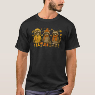 Camiseta Cuja queda de racum no outono do outono deixa suét