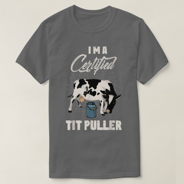 Camiseta Culinária de Vaca do Fome de Vaca Certificada (Frente do Design)