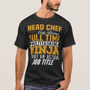 Camiseta Culinária engraçada do aniversário do Chefe