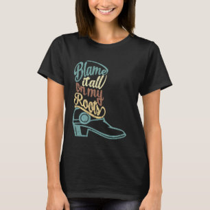 Camiseta Culpe-O Tudo Nas Minhas Raízes Do País Ocidental
