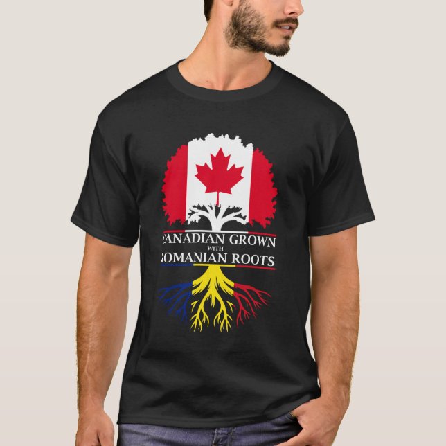 Camiseta Cultivado Canadense com Raízes Romenas (Frente)