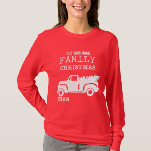 Camiseta Cultivando o Natal da família do caminhão