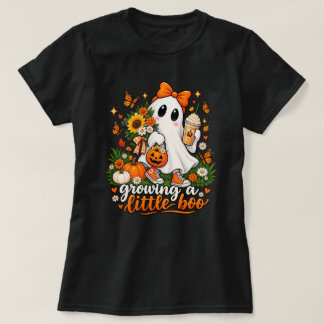 Camiseta Cultivando um pequeno fantasma de Halloween fofo d