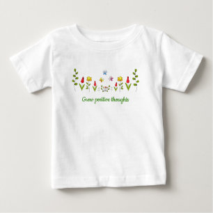 Camiseta Cultivar flores de pensamentos positivos