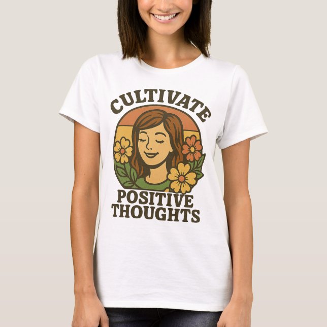 Camiseta Cultivar Pensamentos Positivos - Camisa-T - Inspir (Frente)
