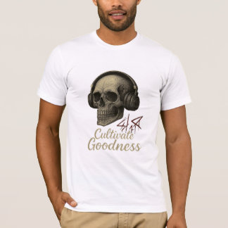 Camiseta "Cultive a Bondade" Crânio com Fones de O