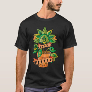 Camiseta Cultive Melhor Jardineiro Fofo Plantando