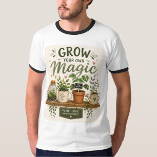 Camiseta Cultive Sua Própria Magia   Planta Estética para M
