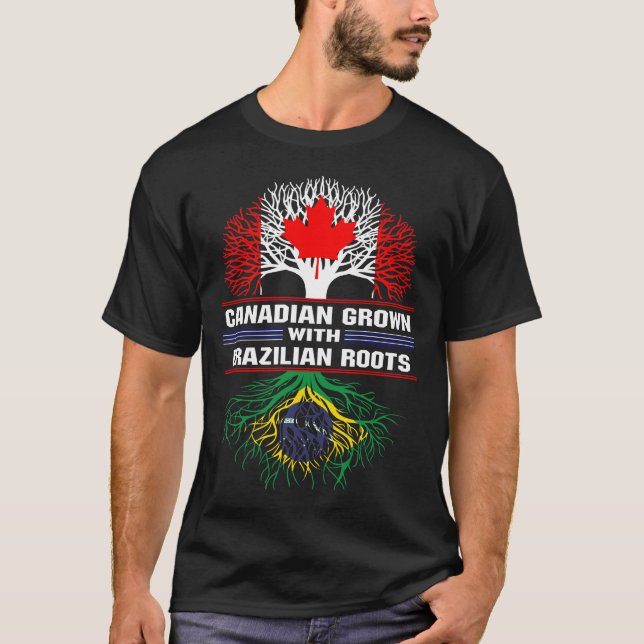 Camiseta Cultivo canadense com raízes brasileiras (Frente)