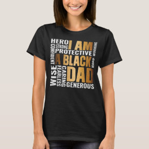 Camiseta Cultura Africana Eu Sou Um Pai Negro Mês da Histór