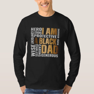 Camiseta Cultura Africana Eu Sou Um Pai Negro Mês da Histór