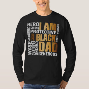 Camiseta Cultura Africana Eu Sou Um Pai Negro Mês da Histór