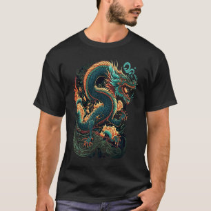 Camiseta Cultura Asiática Chinesa Dragão Japonês