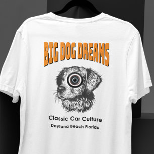 Camiseta Cultura Clássica De Carro Grande Cão Sonha Daytona