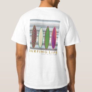 Camiseta cultura da praia. vida surfando