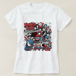 Camiseta cultura de arte de rua mania de mangá