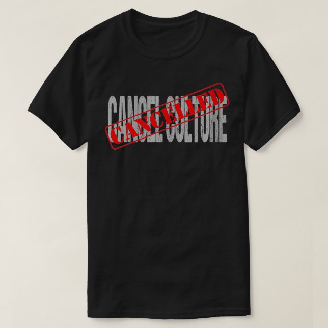 Camiseta Cultura de Cancelamento Anti-Mulheres Carimbo Canc (Frente do Design)