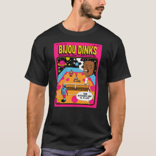 Camiseta Cultura de Mascote de Raquete de Pickleball Cósmic