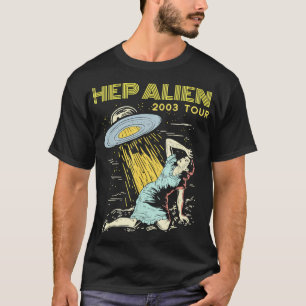 Camiseta Cultura de Pop de Banda de Alienígena de Hep