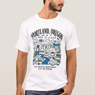 Camiseta Cultura do Café em um Dia Chuvoso em Portland Oreg