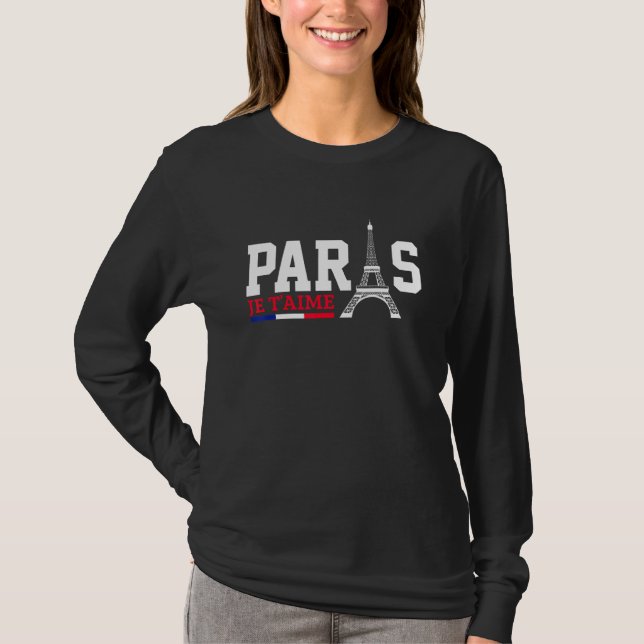 Camiseta Cultura Francesa Bandeira Paris Je T'aime (Frente)