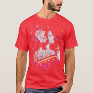 Camiseta Cultura japonesa Samurai Cherry Blossom Sakura Gei
