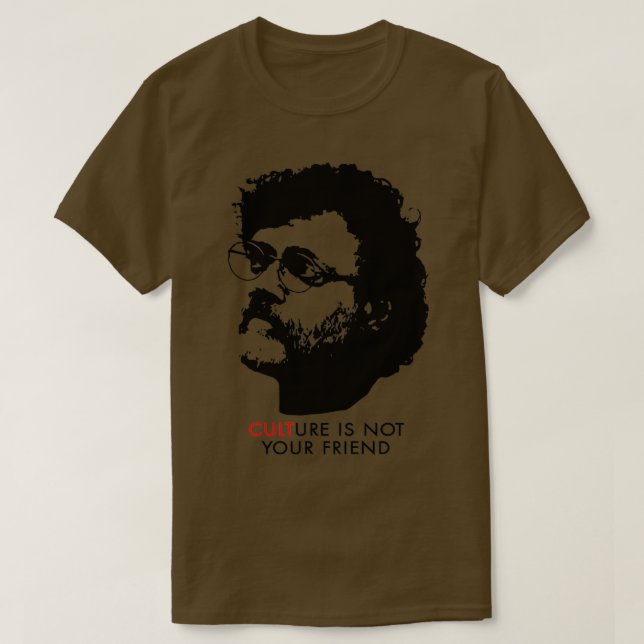 Camiseta Cultura Não É Seu Amigo Terence McKenna (Frente do Design)
